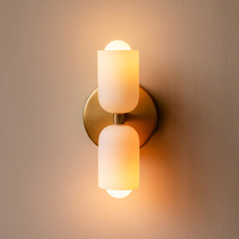 LumoZen - Schlanke LED-Wandleuchte mit schwarzem Glas