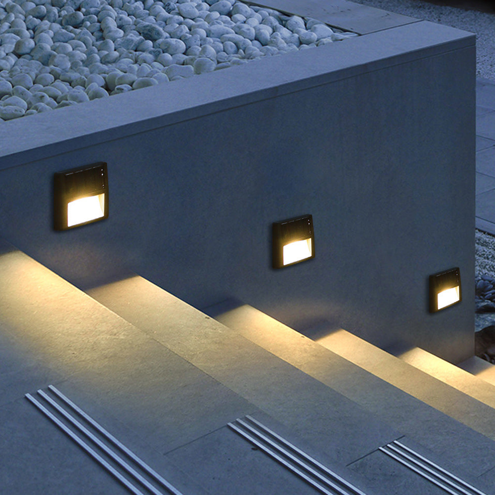 StepGlow Solar-Treppenlicht Rund/Quadrat IP65 für Garten