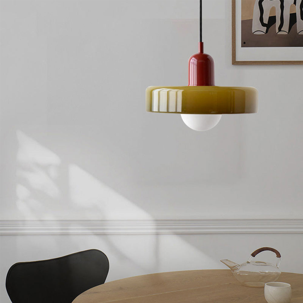Verstellbare Bauhaus Pendelleuchte aus Glas – Esszimmer & Wohnzimmer Beleuchtung