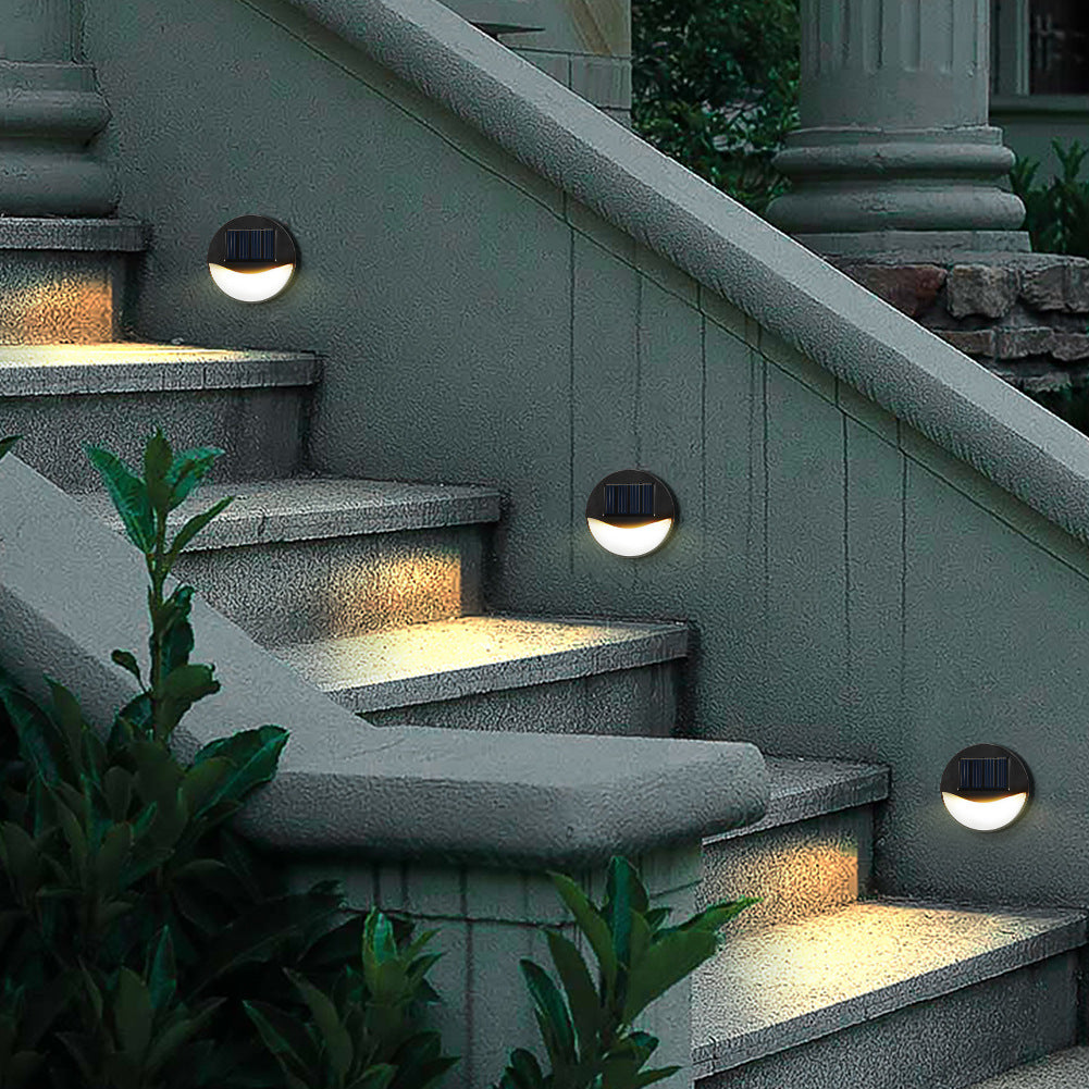StepGlow Solar-Treppenlicht Rund/Quadrat IP65 für Garten