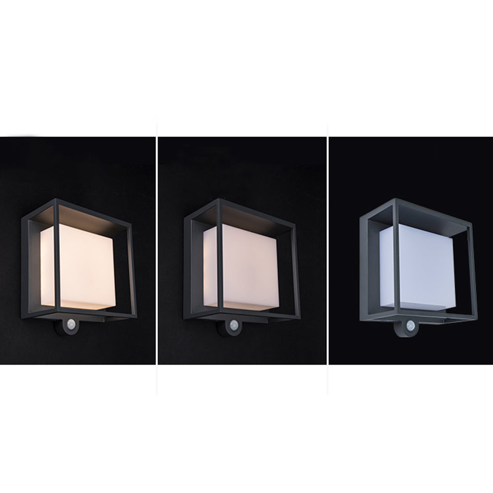 LumiRect Solar Wandleuchte Modern Rechteckig Schwarz