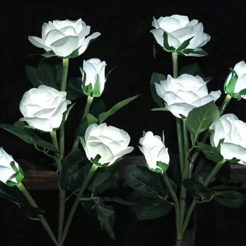 LumoBloom Solar Gartenlichter Blumenoptik bunt für Außenbereich