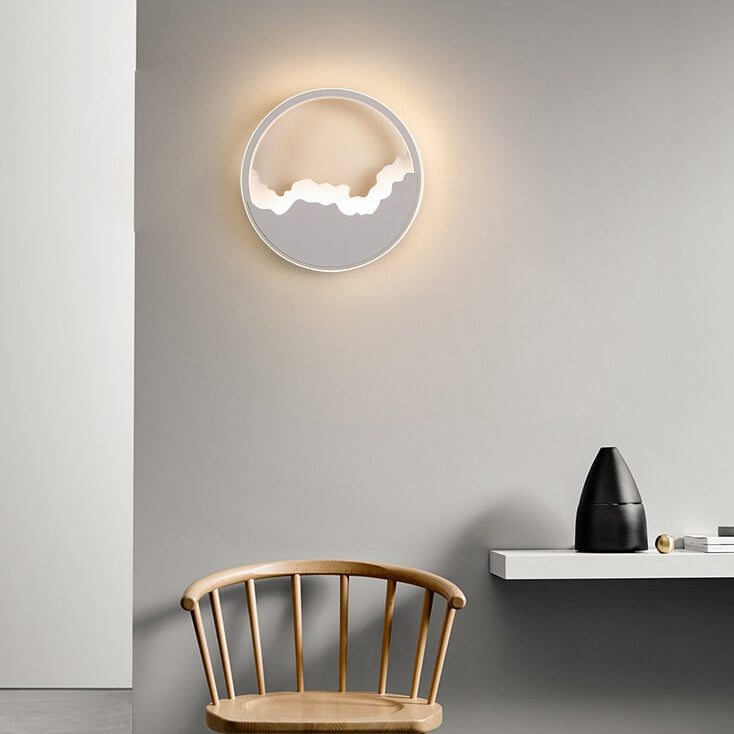 WaveGlow LED-Wandleuchte - Modernes, wellenförmiges Design in Grau für den Wohnbereich