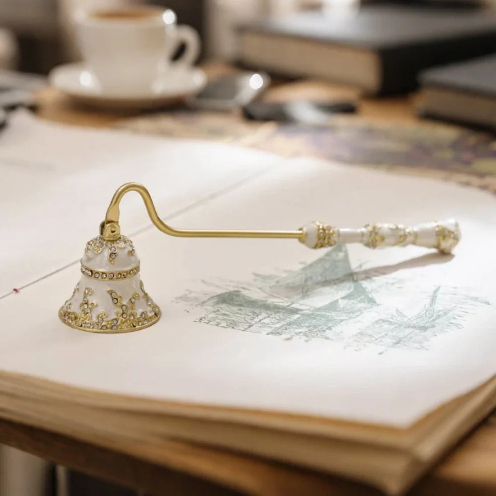 LumoBelle Kerzenlöscher Vintage-Stil Gold Finish für Innenräume