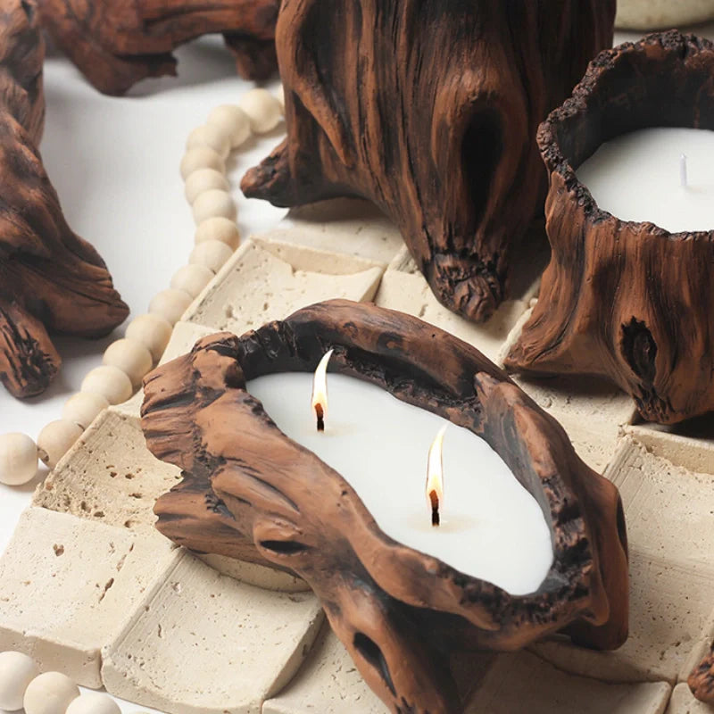 LumoNest Kerzenschale Vintage-Stil Bronze für Tischdeko Innen