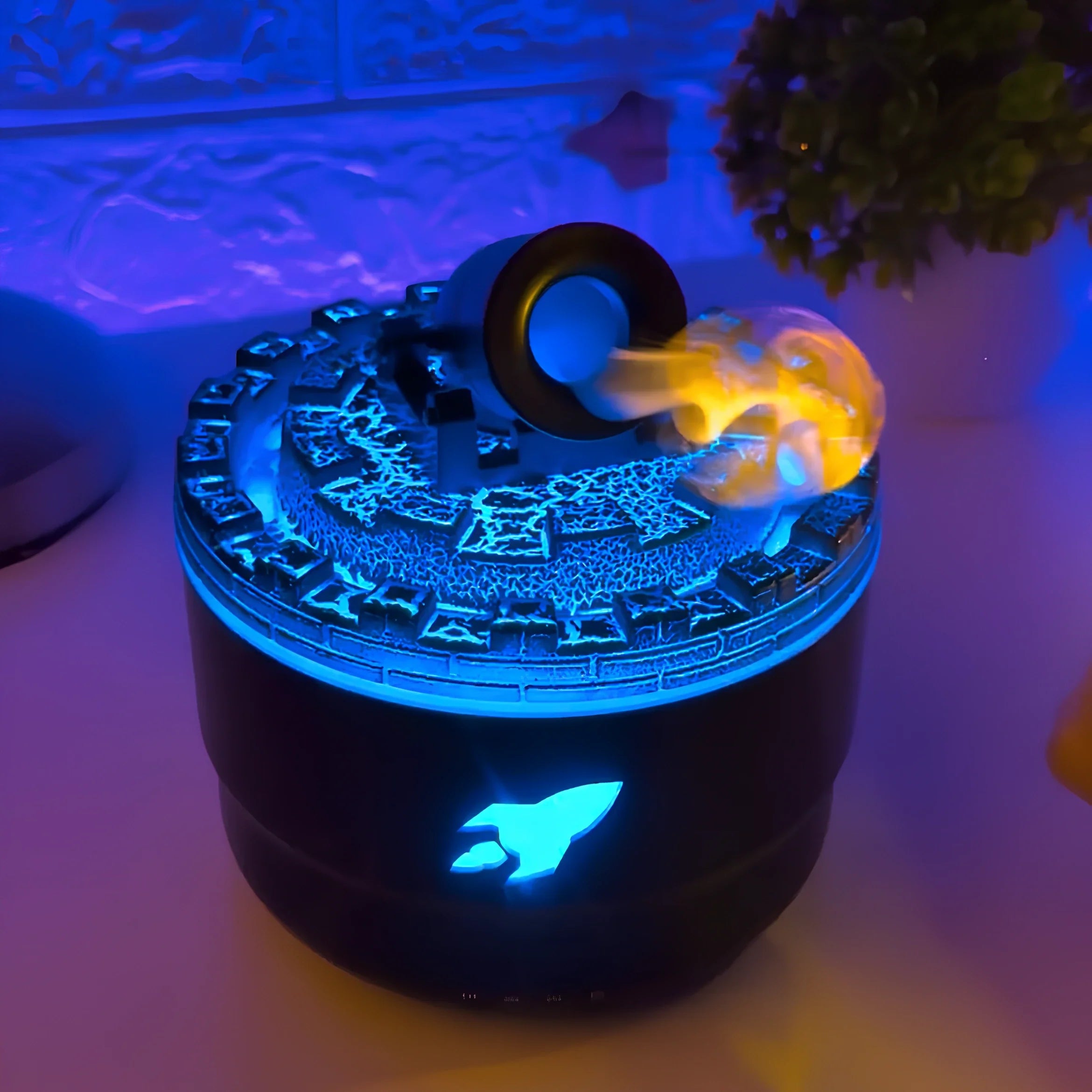 VapoBlast Deko-Luftbefeuchter – Retro Design in Schwarz für Büro