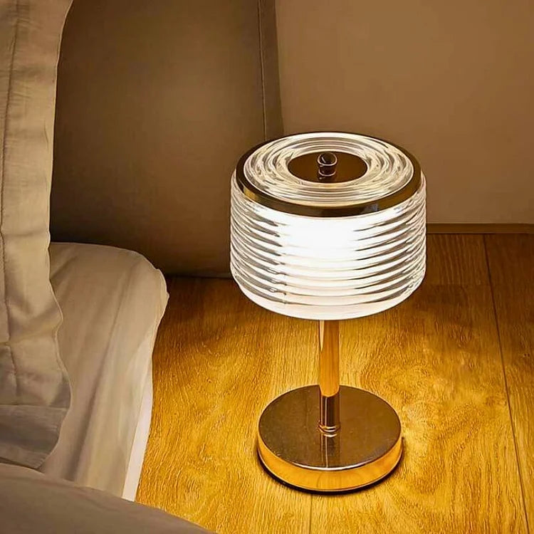 LumoRing LED Tischlampe – Modern Dimmbar Schwarz Wohnzimmer