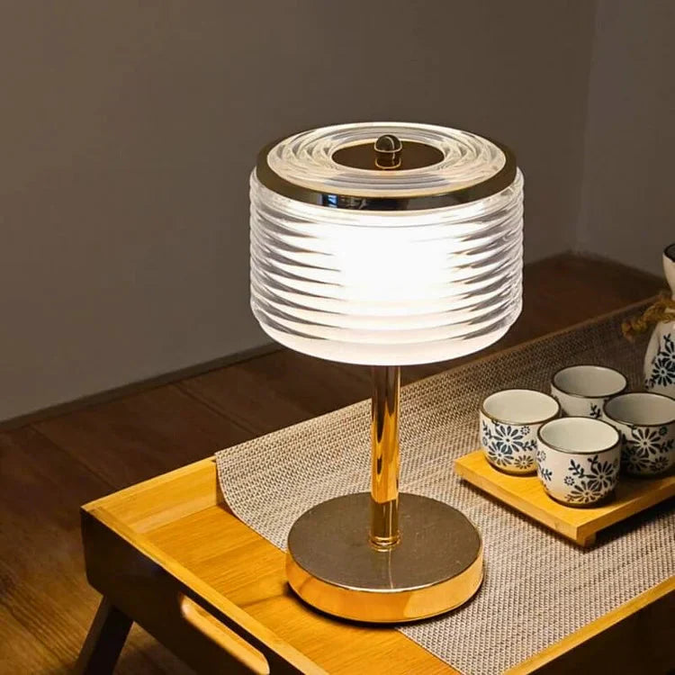 LumoRing LED Tischlampe – Modern Dimmbar Schwarz Wohnzimmer
