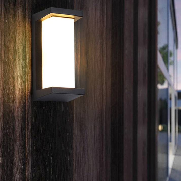 LumoDuo Außenwandleuchte Modern LED Schwarz-Weiß für Terrasse