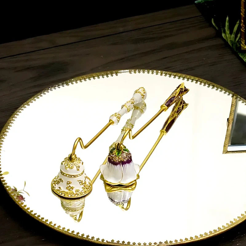 LumoBelle Kerzenlöscher Vintage-Stil Gold Finish für Innenräume