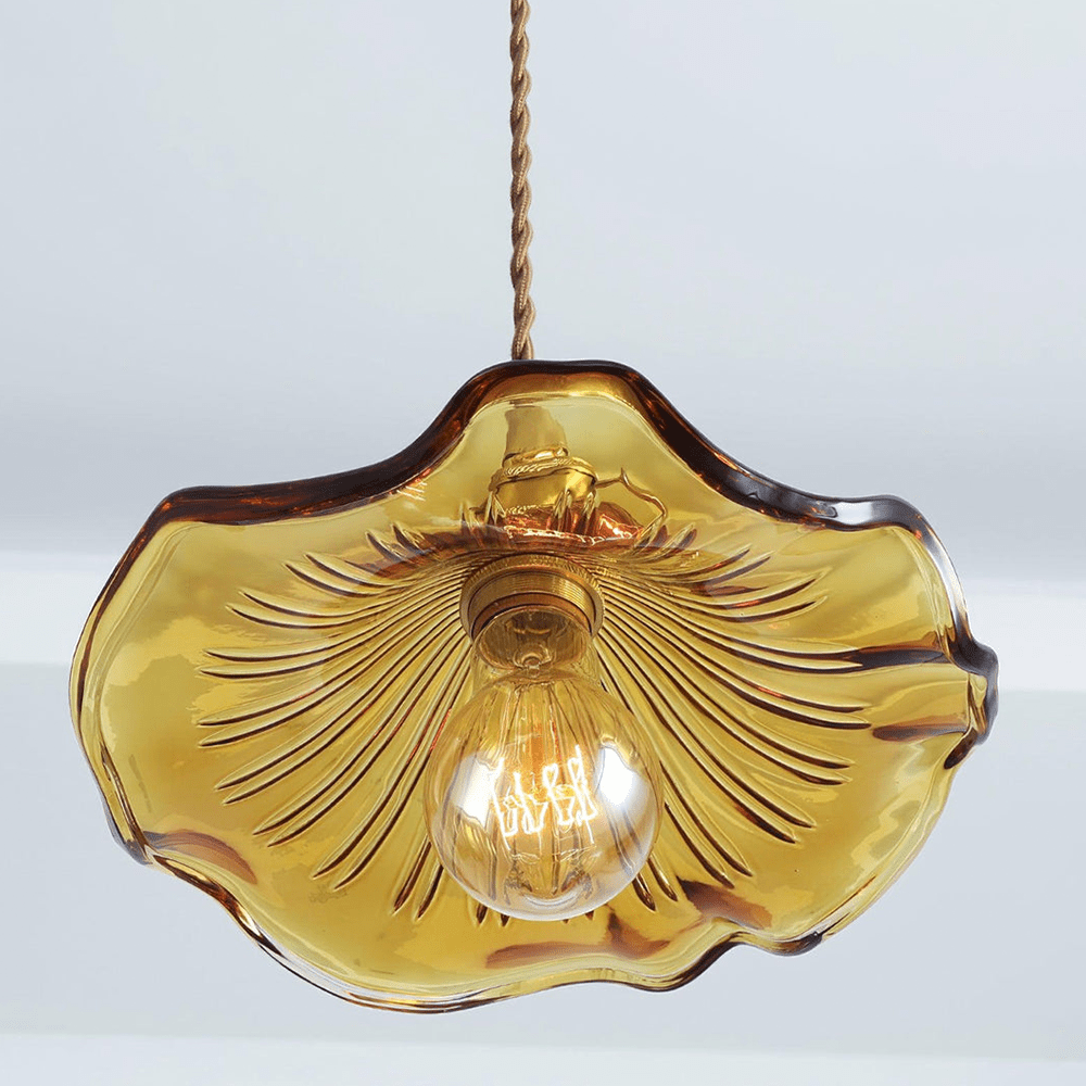 Tropical Bloom Pendelleuchte aus Glas & Messing