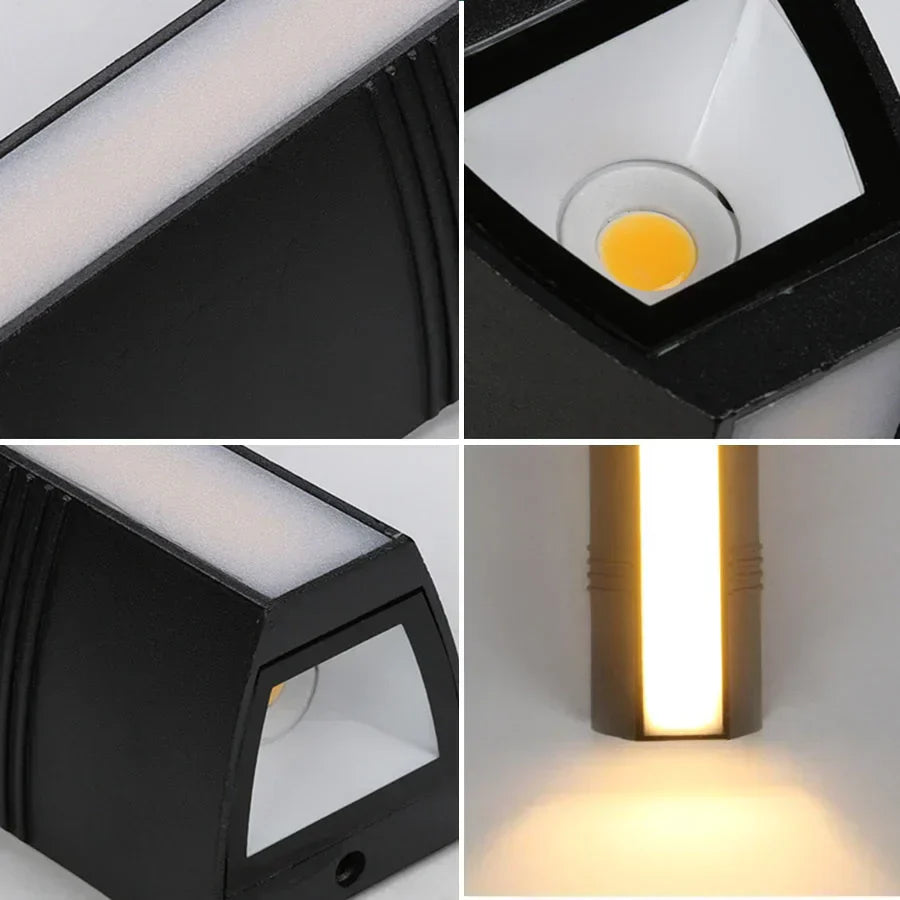 SafeGlow – LED Außenwandleuchte schwarz, modern & wetterfest für Garten