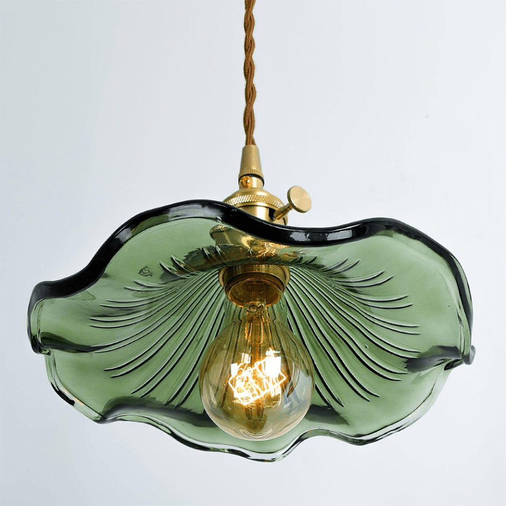 Tropical Bloom Pendelleuchte aus Glas & Messing