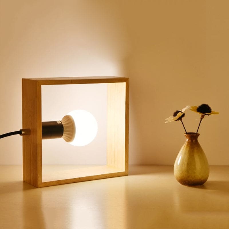 LumoWood LED Tischlampe Holzdesign Modern Eiche Wohnzimmerlicht
