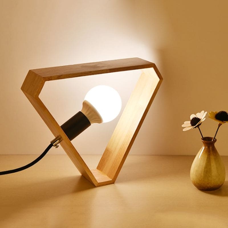 LumoSana Tischlampe skandinavisch Beige Stoff Schlafzimmer
