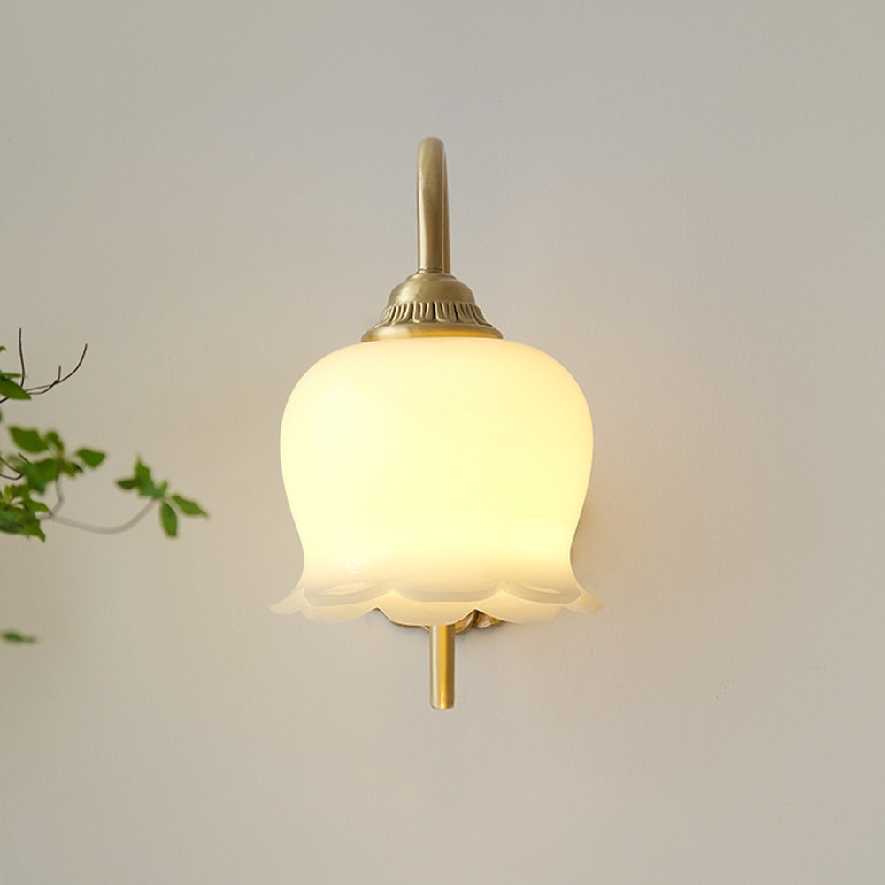 LustroLux LED-Wandleuchte – Klassisch mit Glas & Kupfer für Wohnzimmer & Esszimmer