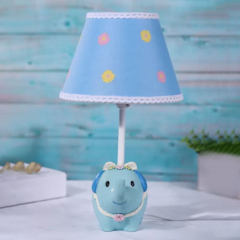 ElefantaBlume Tischlampe Orientalisch Elefantenfuß Beige Wohnzimmer
