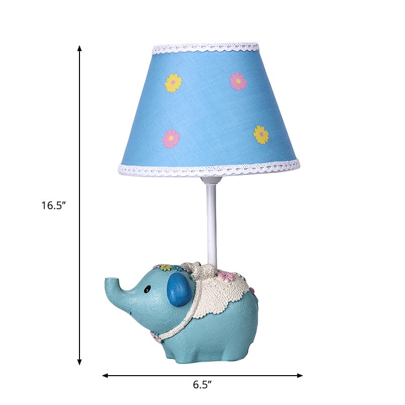 ElefantaBlume Tischlampe Orientalisch Elefantenfuß Beige Wohnzimmer