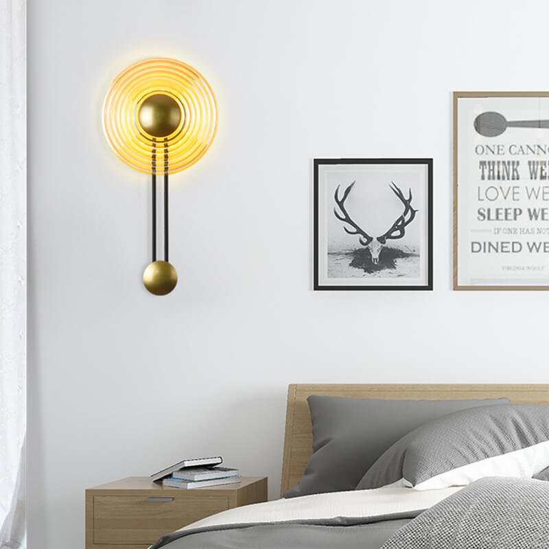 LumaCircle Moderne LED-Wandleuchte mit Arm - Schwarz für stimmungsvolle Beleuchtung