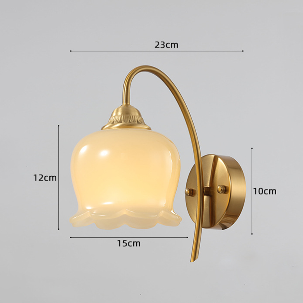 LustroLux LED-Wandleuchte – Klassisch mit Glas & Kupfer für Wohnzimmer & Esszimmer