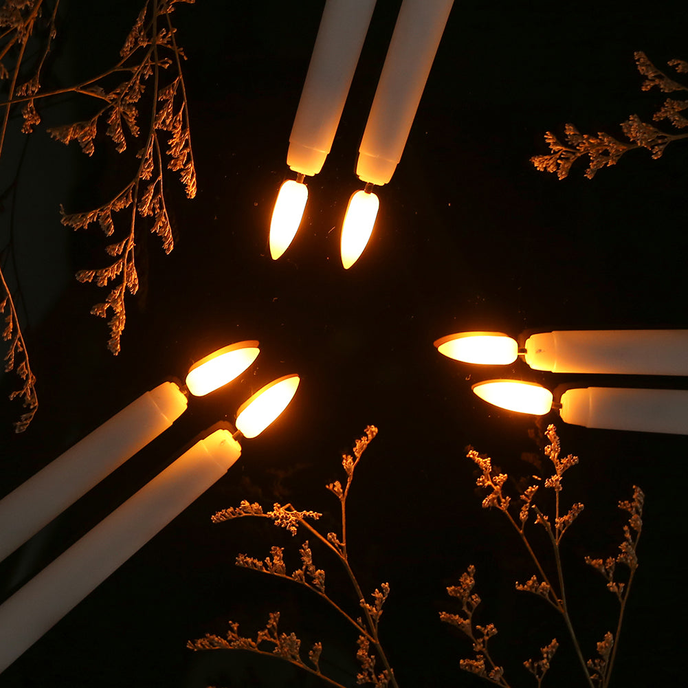 LumiCera LED Kronleuchterkerzen Vintage Flackerlicht Warmweiß