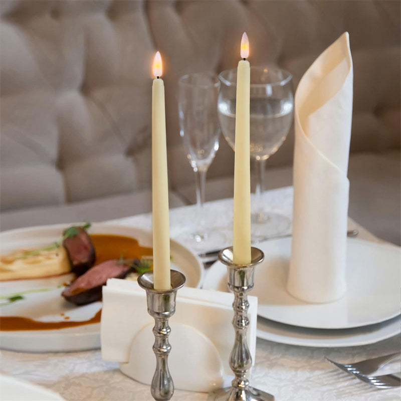 LumiCera LED Kronleuchterkerzen Vintage Flackerlicht Warmweiß