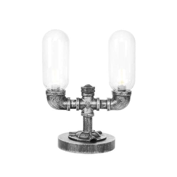 AmberLux Glas-Tischlampe Kapstil Klar für Wohnzimmer