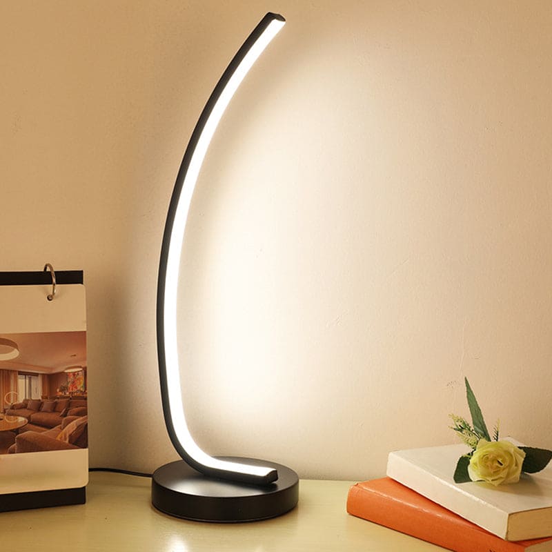 FlexGlow LED-Tischlampe modern biegbar Schwarz Bürolicht