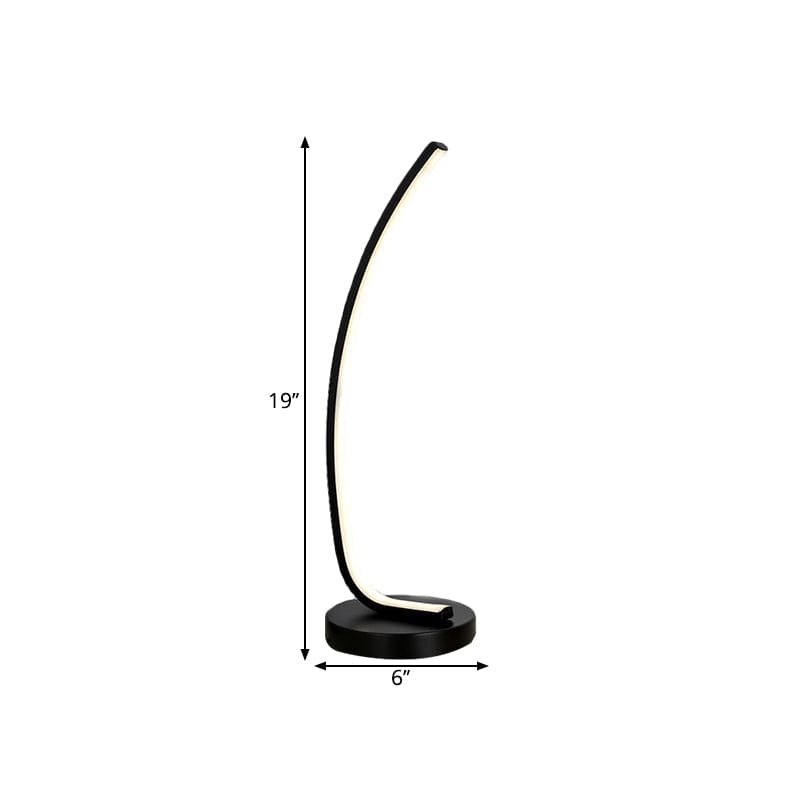 FlexGlow LED-Tischlampe modern biegbar Schwarz Bürolicht
