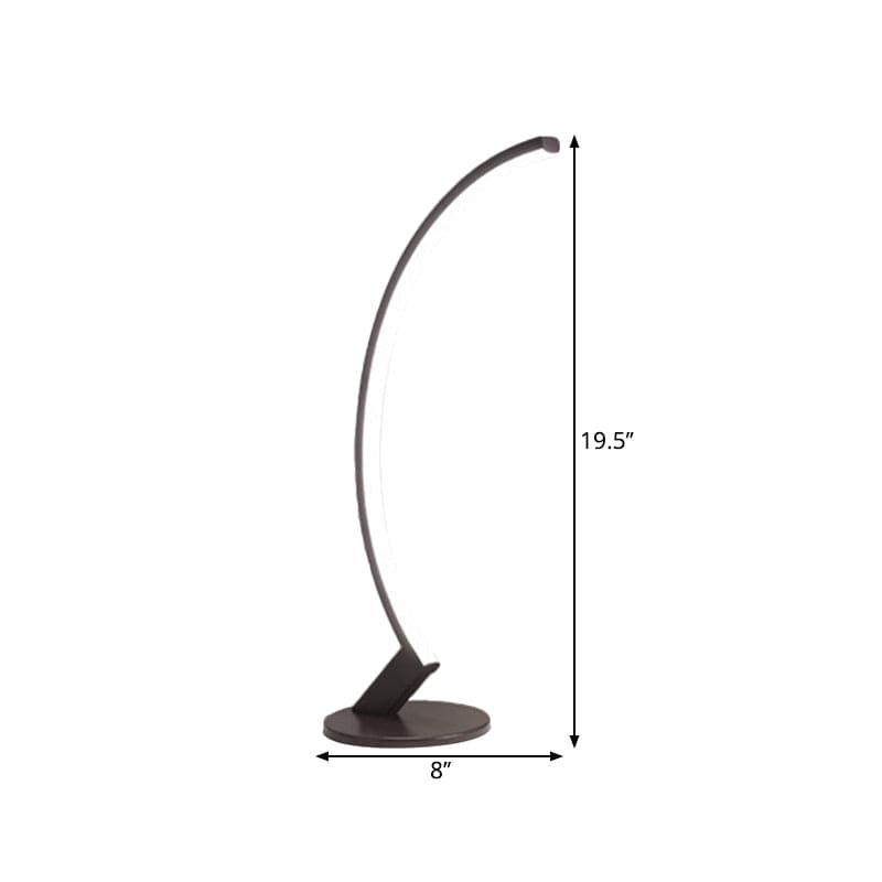 ArcoLume Bogen-Tischlampe modern Metall Silber Wohnzimmer
