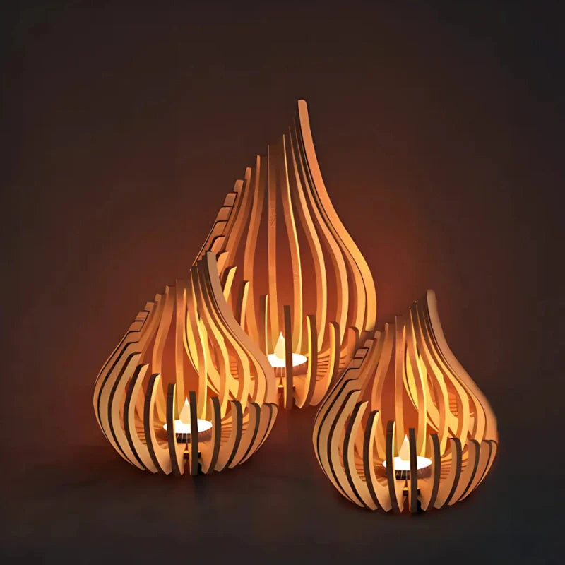 LumoDrop Kerzenhalter – elegant gläsern für Tischdeko & Wohnzimmer