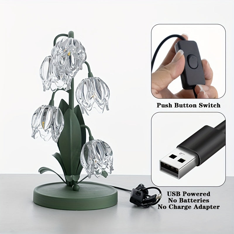BloomLight - Art Deco LED-Tischlampe