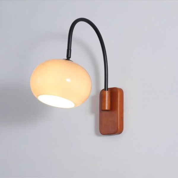 LumoFlex Drehbare Bauhaus Glas Wandleuchte Modern Kaki Terrasse