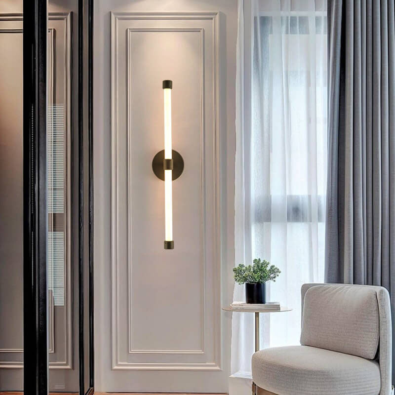 LumoLux - Moderne LED-Wandleuchte - Schwarz und Gold für Wohnzimmer