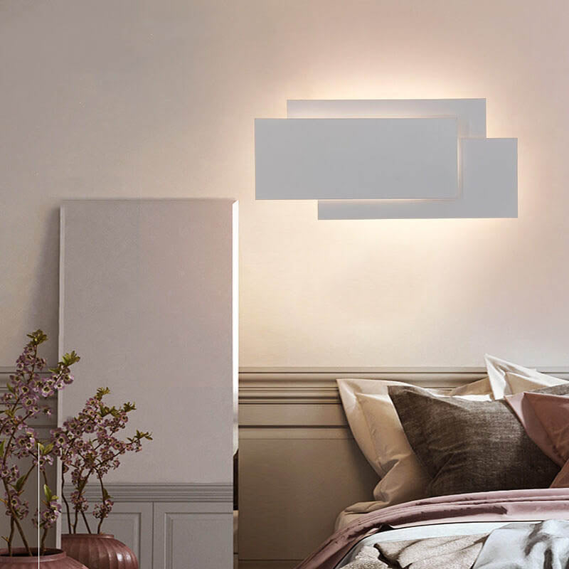 StackLight - Industrielle LED-Wandleuchte - Weiß/Schwarz, modernes Design für Schlafzimmer/Wohnzimmer