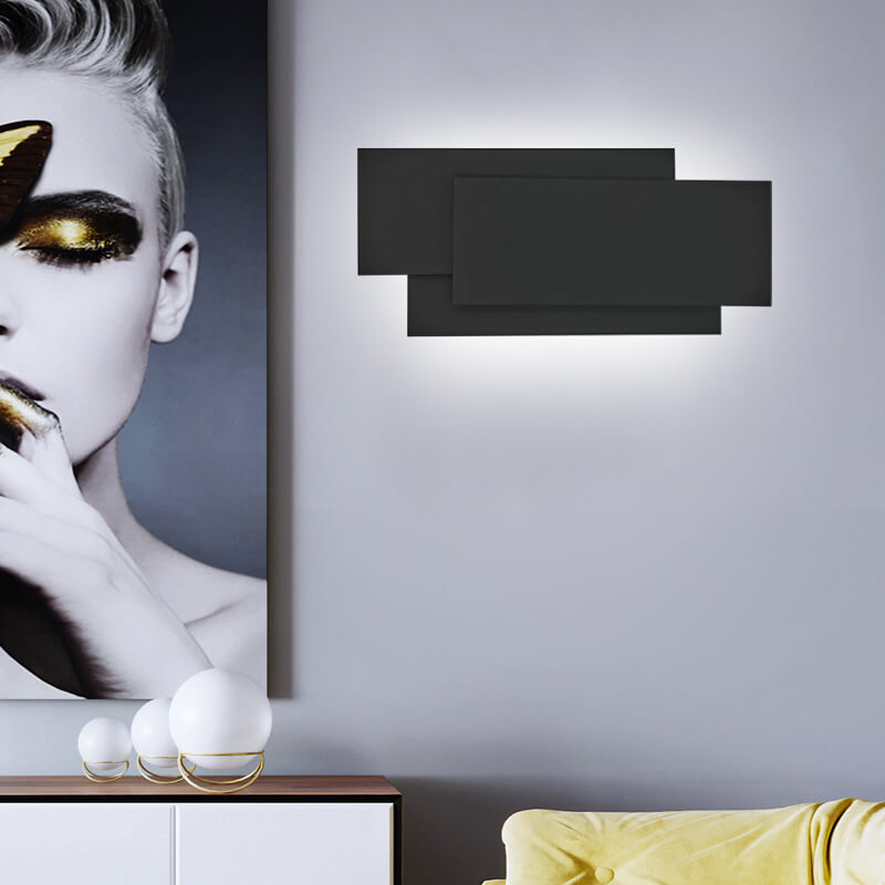 StackLight - Industrielle LED-Wandleuchte - Weiß/Schwarz, modernes Design für Schlafzimmer/Wohnzimmer