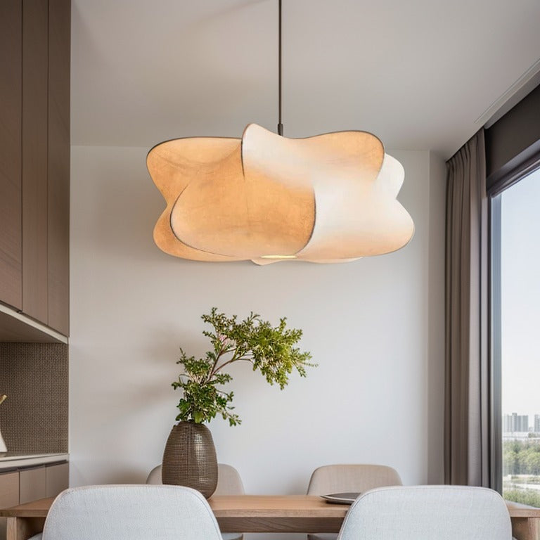 Hängelampe aus Seide – Japanischer Stil – LED – Warmweiß – Salon