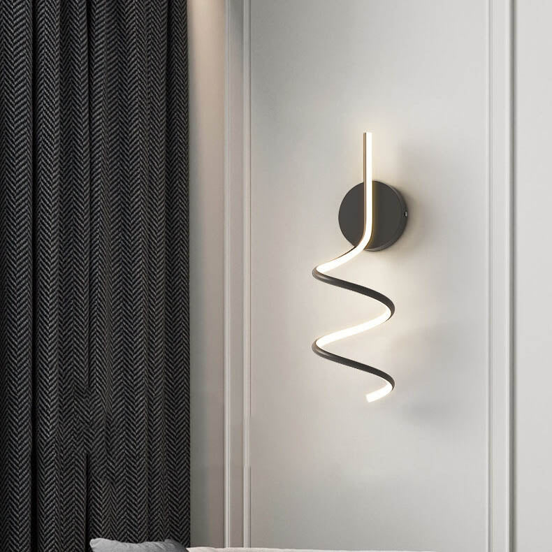 TwirlLight - Minimalistische LED-Wandleuchte mit kreativen Linien