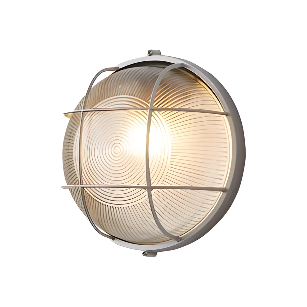 Retro-Industrie-Wandleuchte für draußen - ovales/rundes Design mit E27-Fassung