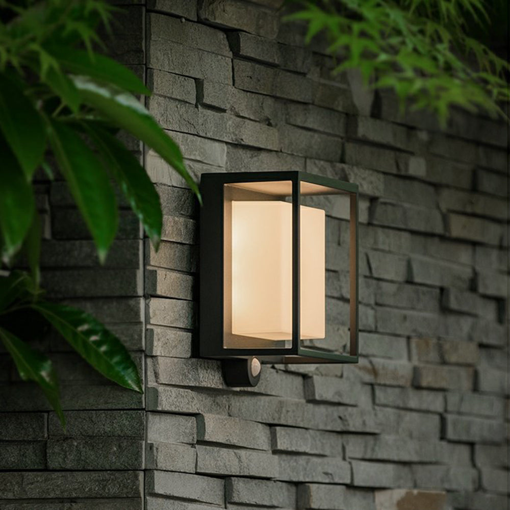 LumiRect Solar Wandleuchte Modern Rechteckig Schwarz
