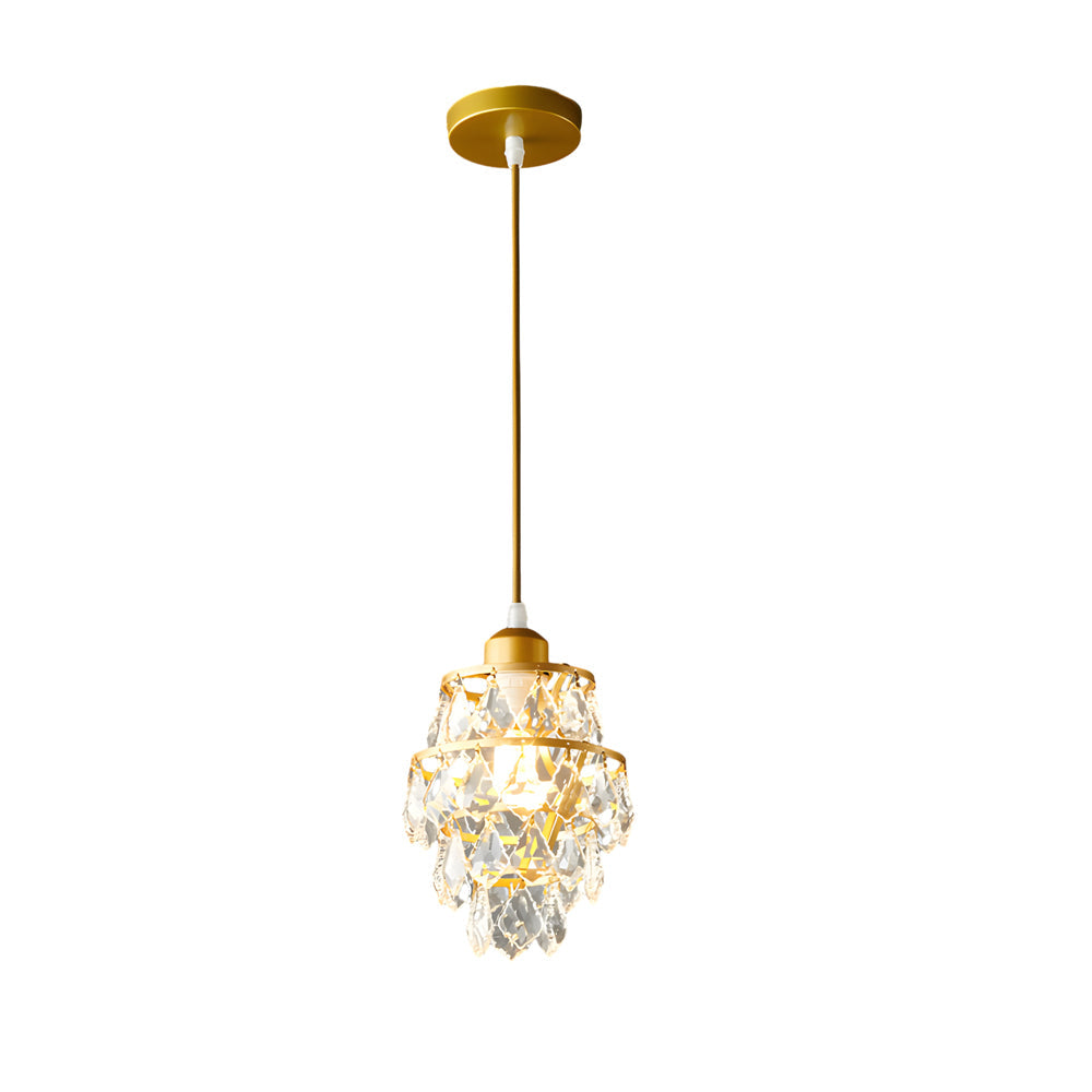 LuxeSpark - Mini Goldene und Schwarze Kristall-Kronleuchter