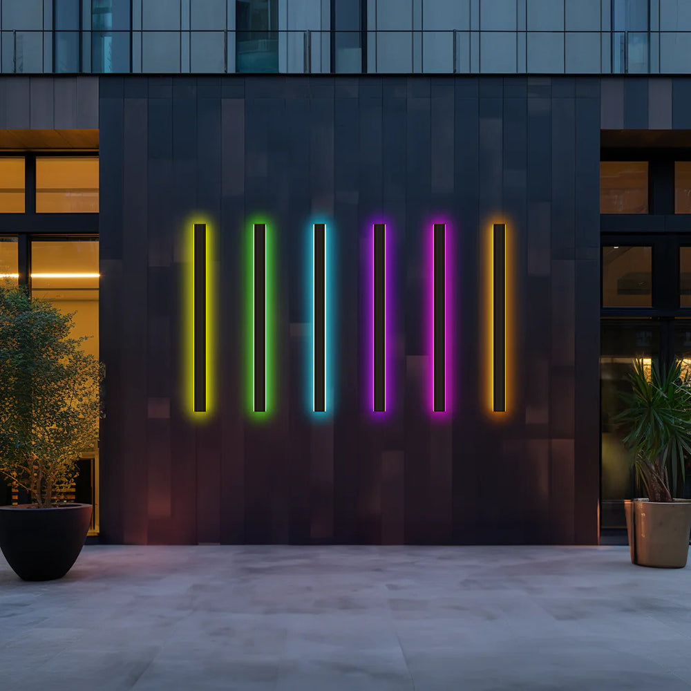VantaGlow LED-Wandleuchte - Modernes schwarzes Metall