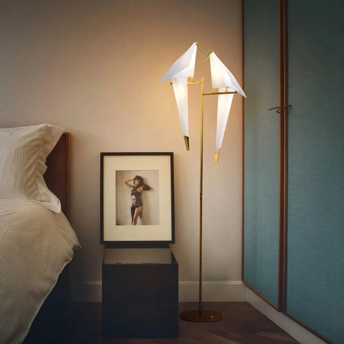 Origami Tischlampe Vogelform – LED – Warmes Licht – Schreibtisch
