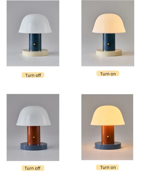 Moderne Tischlampe in Pilzform – LED – Warmes Licht für Wohnzimmer