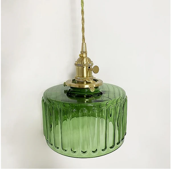 Vintage Kristall Pendellampe – Glas – Warmes Licht – Wohnzimmer