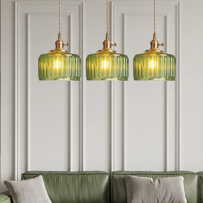 Vintage Kristall Pendellampe – Glas – Warmes Licht – Wohnzimmer