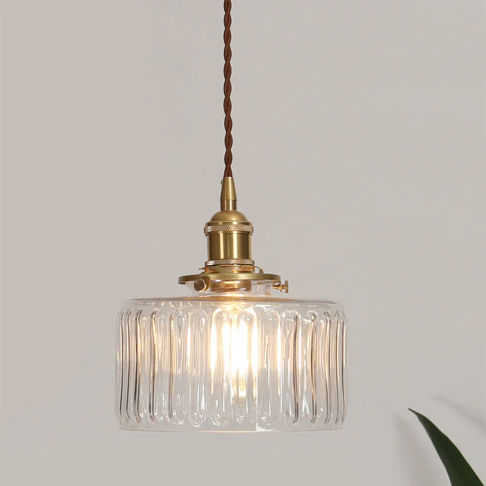 Vintage Kristall Pendellampe – Glas – Warmes Licht – Wohnzimmer