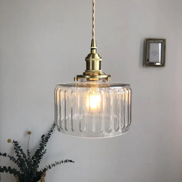 Vintage Kristall Pendellampe – Glas – Warmes Licht – Wohnzimmer