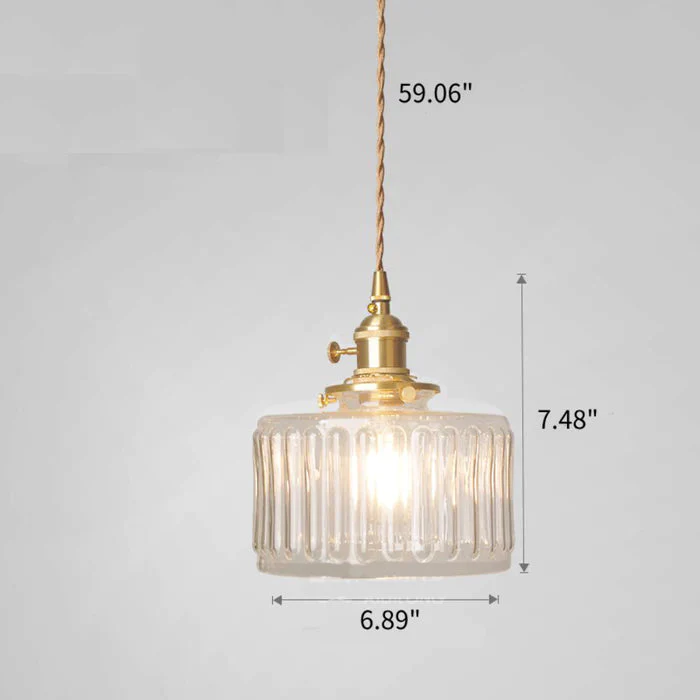 Vintage Kristall Pendellampe – Glas – Warmes Licht – Wohnzimmer