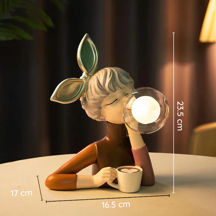 Handgefertigte LED Tischlampe aus Holz für Wohnzimmer & Schlafzimmer